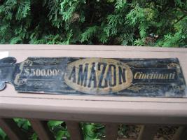 Amazon Ledger Marker. Black background with "$500