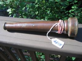 Large Brass Nozzle. 10 3/8 inches long. Etched o
