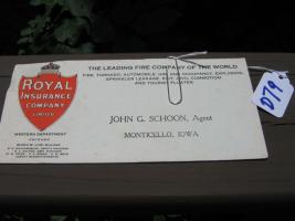 Royal Insurance Company. Ink Blotter.