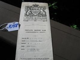 Royal Insurance Company Limited Insurance Policy.