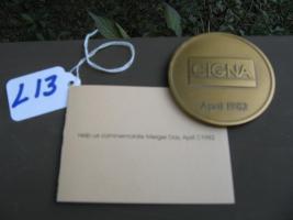 CIGNA memento to recognize the merger between INA