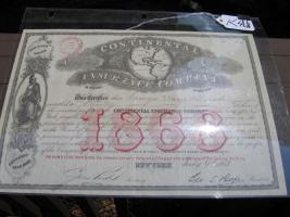 Continental Insurance CompanyStock Certificate. T