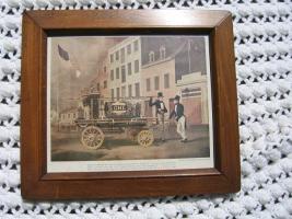 Print of Fire Engine No. 1 in Front of the Engine