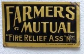 Farmers Mutual, Fire Relief Ass'n. Tinned Sheet I