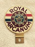 Royal Arcanum Fraternal Benefit Society Auto Tag.