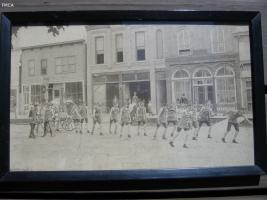 Old Framed Picture. 14 1/4x9. Picture Shows Fire