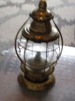Globe Lantern. Round Bail, Clear Glass. Used by