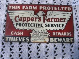 Capper's Farmer Protective Service . Sign. This F