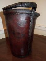 Leather Handle Attached with Iron Loops. Painted