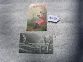 Two Insurance Advertising Trade Cards. Top is for