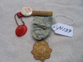 Old Firemen Parade Ribbon. Bottom says N.J & N.Y