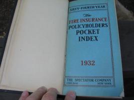 Fire Insurance Policyholders Pocket Index. For th