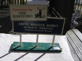 Insurance by The Hartford. Salesmen Sample Sign.