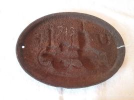 United Firemen's. Back Side of Mark 11 7/8 x 9 1