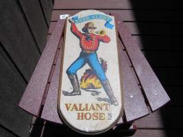 Solid Wood Fireman Sign. Sticker on Back says Yor