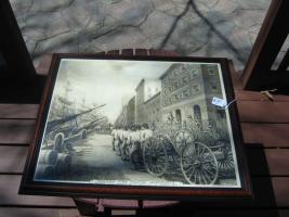 Framed Picture titled "Modern Fire Fighting Appara