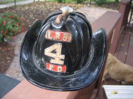 Derby Fire Department Fire Helmet. The Shield has