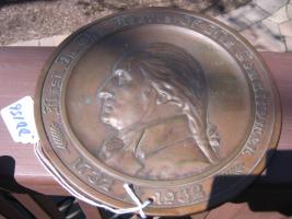 Bronze Medallion with Raised Bust of George Washin