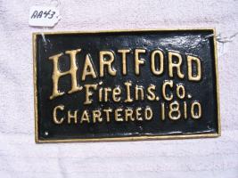 Hartford Fire Ins. Co. Reproduction Fire Mark of B