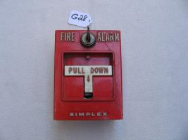 Fire Alarm Box by Simplex. Red. 4 7/8 x 3 5/8 x