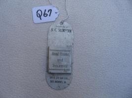 Match Holder. Advertising. Compliments of S.C. S