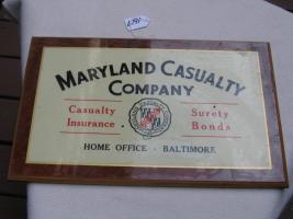 Maryland Casualty Company. Agency Sign. Baltimore