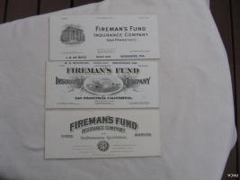 Fireman's Fund - 3 Blotters