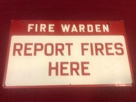 #269 Report Fire Here Sign
