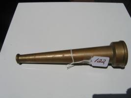 #122 Brass Fireman’s Nozzle. 10 inches long.