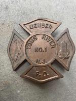 #013 Toms River #1 N.J. FD member. Painted gold.