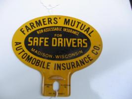 #143 FARMERS AUTO INSURANCE. AUTO TAG. Protected by Inter Exchange.