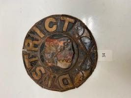 134 Firemark, Foreign District Fire Birmingham, BU864. Copper