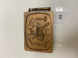 Fireman's Brass Belt Buckle