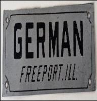 German Insurance Company, Freeport, IL, B364,tin, first mark of company issued about 1867